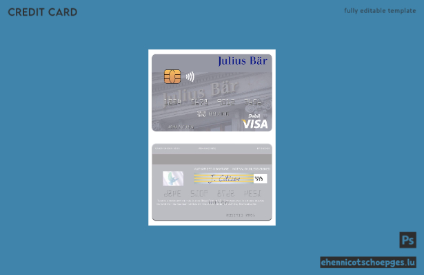 Beispielvorschau der Julius Bär Group AG Visa Debitkarte (Schweiz)